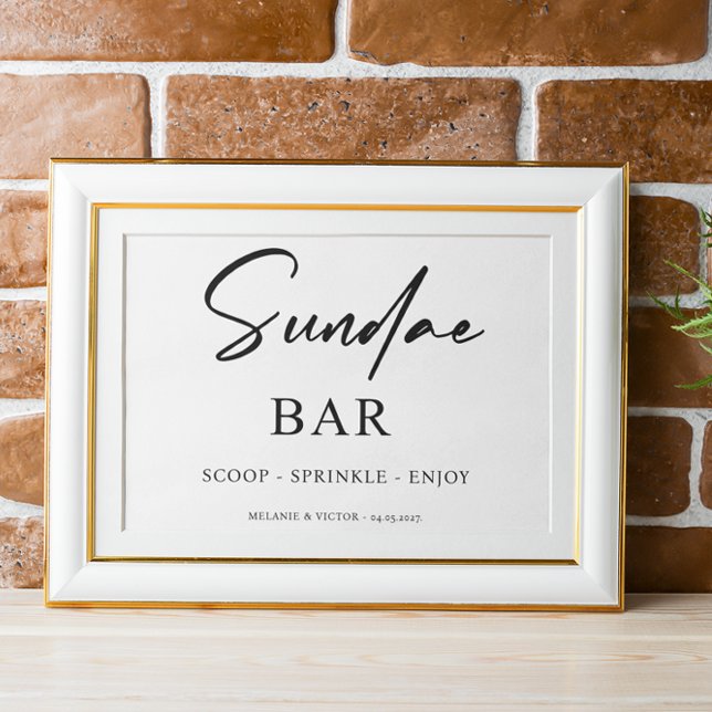Póster Poster de Rótulo de helados Sundae Bar Boda (Subido por el creador)