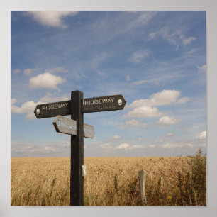 Póster Poster de Rótulo de Ruta de Ridgeway