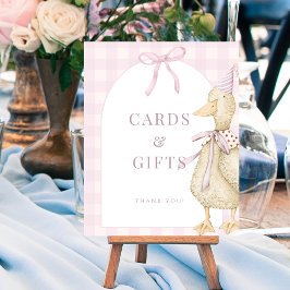 Póster Poster de Rótulo de tarjetas y regalos rosados de