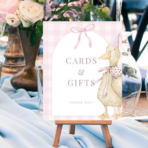 Póster Poster de Rótulo de tarjetas y regalos rosados de