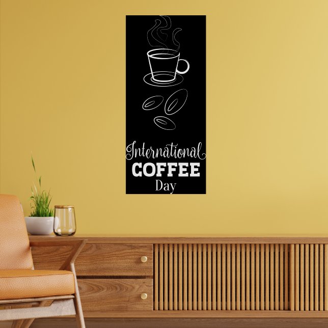 Póster Poster de Rótulo del Día Internacional del Café (Salón 2)