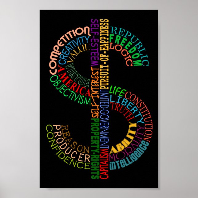 Póster Poster de Rótulo en dólares (Frente)