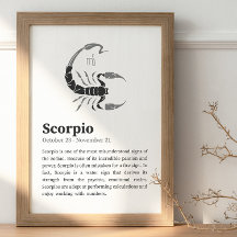 Poster de Rótulo Escorpio Zodiac