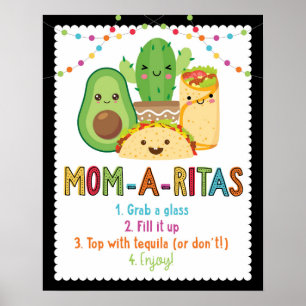 Póster Poster de Rótulo Fiesta Mom-A-Ritas