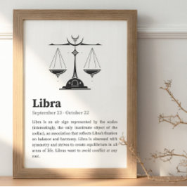 Póster Poster de Rótulo Libra Zodiac