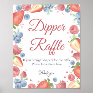 Póster Poster de Rótulo Raffle de verano dulce Berry Diap
