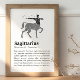 Póster Poster de Rótulo Sagittarius Zodiac