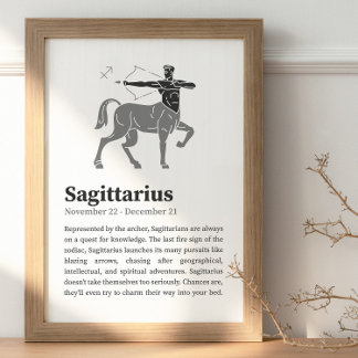 Póster Poster de Rótulo Sagittarius Zodiac