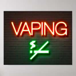 Póster Poster de Rótulo Vaping Neon