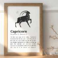 Poster de Rótulo Zodiac de Capricornio