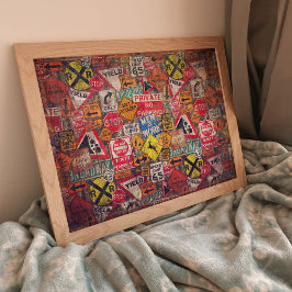 Póster Poster de Rótulos callejeros para papel de descone