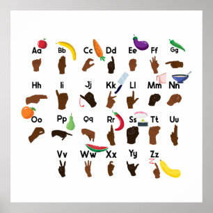 Póster Poster de Rótulos de mano de alfabeto del idioma R