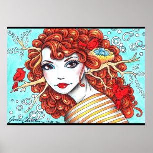 Póster Poster de rubíes de Rosie del pájaro