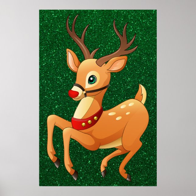 Póster Poster de Rudolph Prancing (Frente)