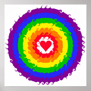 Póster Poster de rueda arco iris