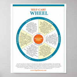 Póster Poster de ruedas de autocuidado