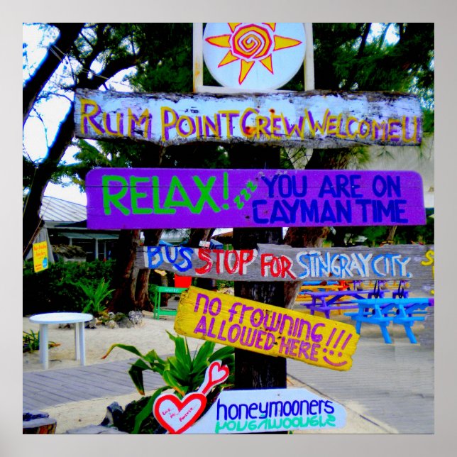 Póster Poster de Rum Point Caymans (Frente)