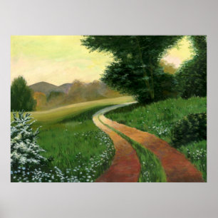 Póster Poster de rutas sucias de un país pintado