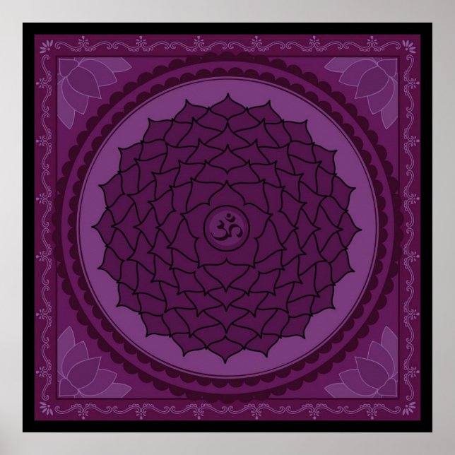Póster Poster de Sahasrara o chakra de corona (Frente)