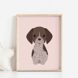 Póster Poster de sala de niñeras de crías de cachorro cor