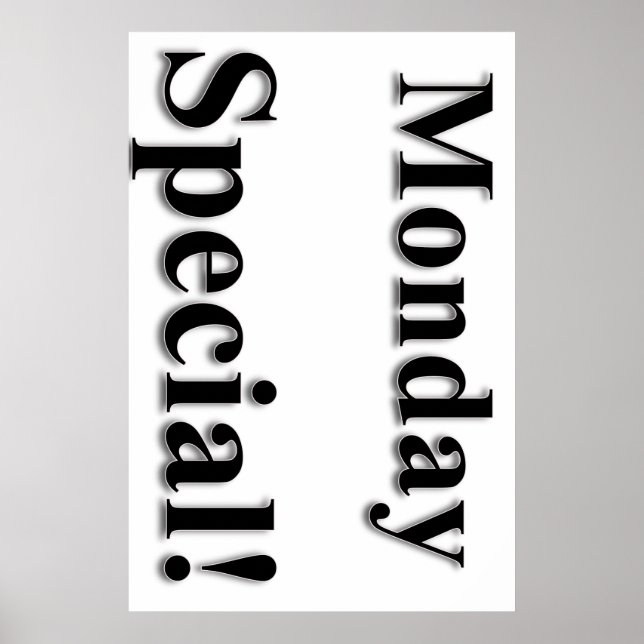 Póster Poster de Salón de Belleza Especial de Lunes (Frente)