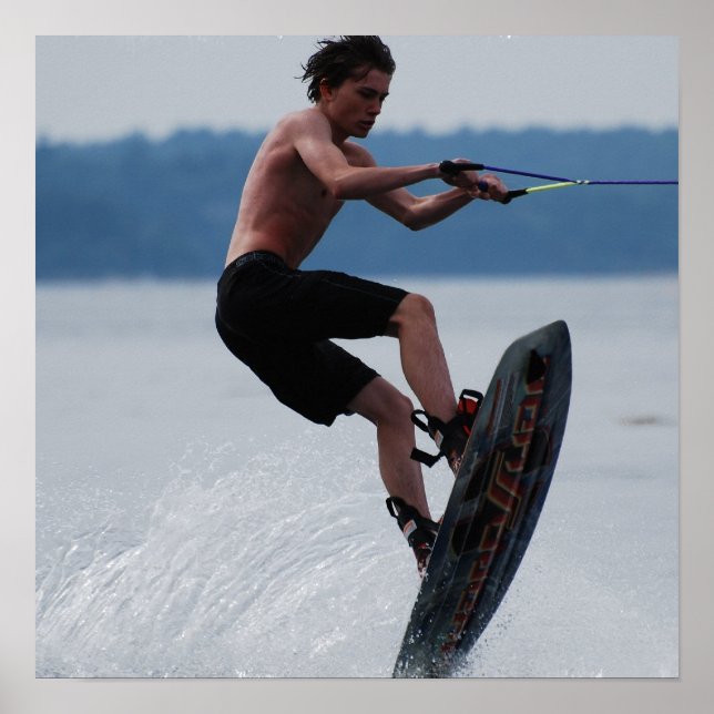 Póster Poster de Salto de Wakeboarder (Frente)
