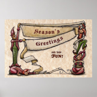 Póster Poster de saludos de Elves Season