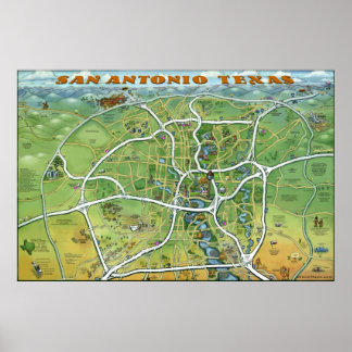Póster Poster de San Antonio Texas