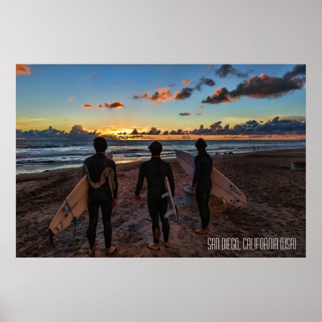 Póster Poster de San Diego, California (Estados Unidos de (Frente)