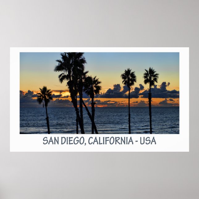 Póster Poster de San Diego, California (Estados Unidos de (Frente)