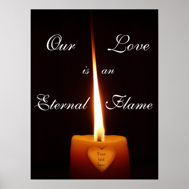 Póster Poster de San Valentín - Llama eterna (Frente)