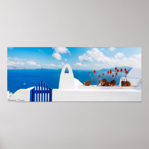 Póster Poster de Santorini Grecia