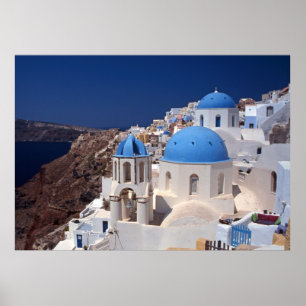 Póster Poster de Santorini Grecia