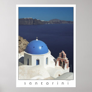 Póster Poster de Santorini Grecia (fotografía cinematográ