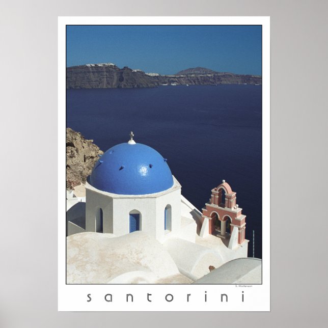 Póster Poster de Santorini Grecia (fotografía cinematográ (Frente)