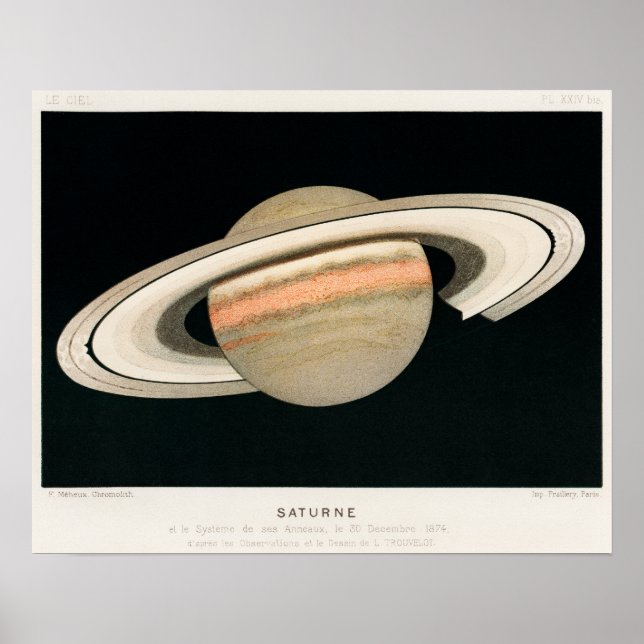 Póster Poster de Saturno de época (Frente)