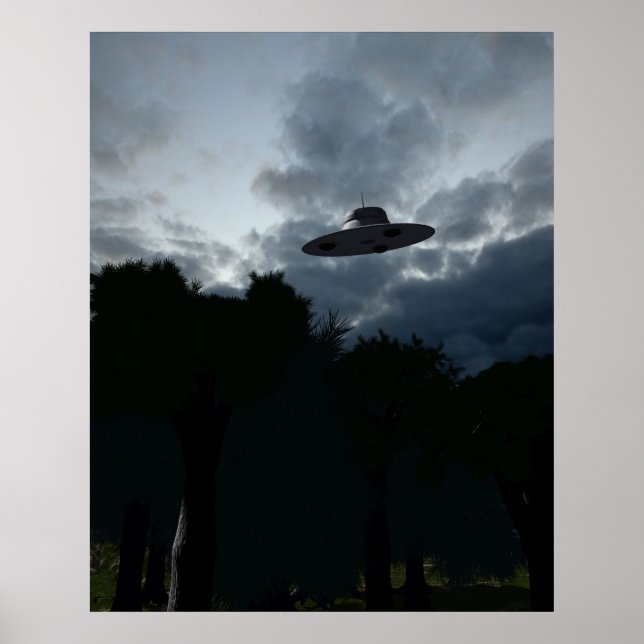 Póster Poster de Saucer volador clásico (Frente)