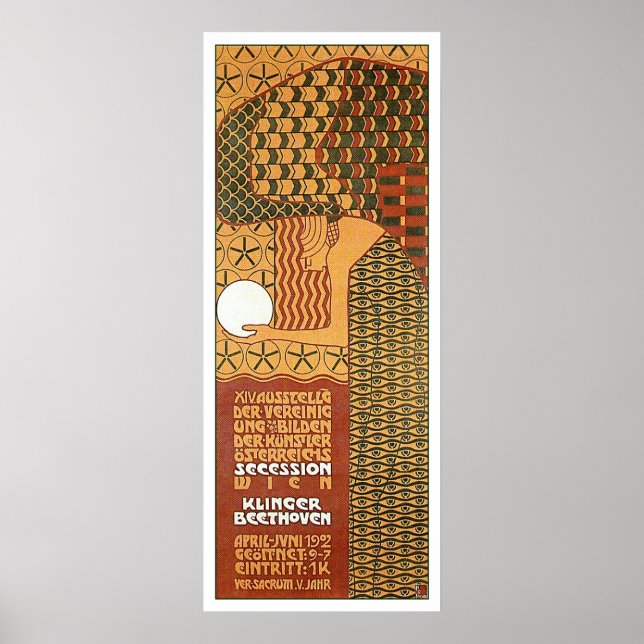 Póster Poster de Secesión de la 14ª Exposición de Viena,  (Frente)