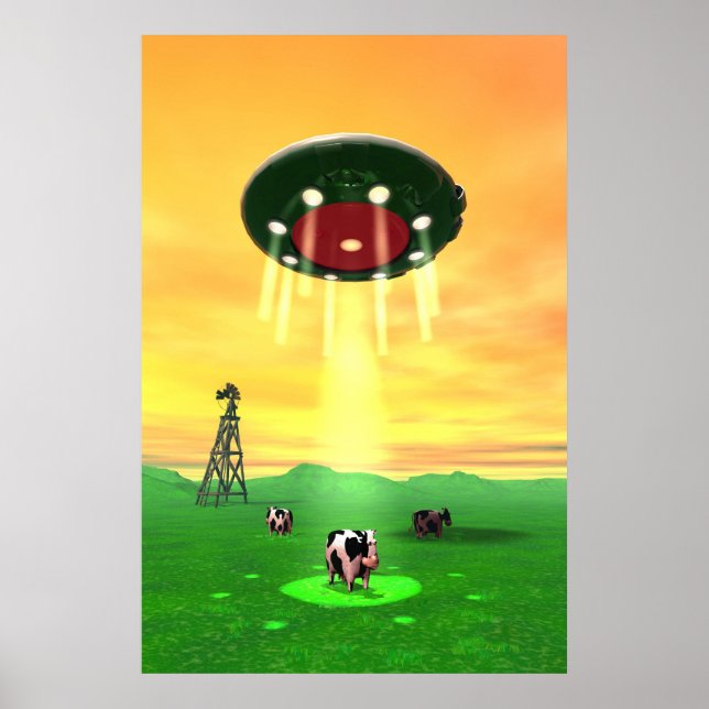 Póster Poster de secuestro de vacas cósmicas (Frente)