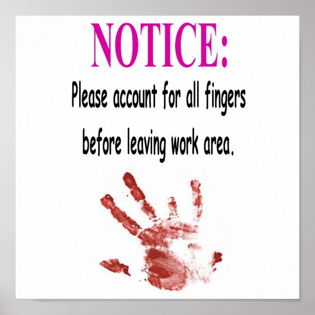 Póster Poster de seguridad laboral (Frente)