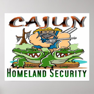 Póster poster de Seguridad Nacional Cajún de 20" x 16"