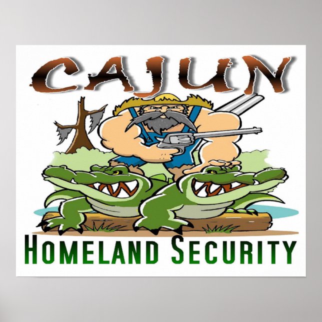 Póster poster de Seguridad Nacional Cajún de 20" x 16" (Frente)