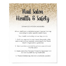 Poster de seguridad sanitaria de Salon Nail Purpur