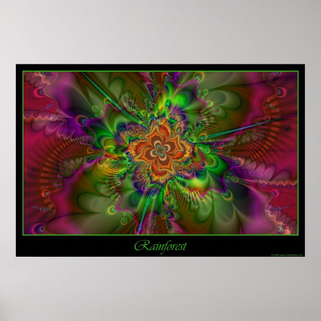 Póster Poster de selva tropical - frontera verde (Frente)