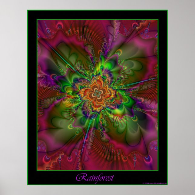 Póster Poster de selva tropical - frontera verde (Frente)