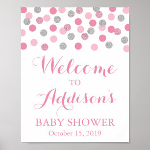 Póster Poster de señalización de bienvenida Baby Shower r