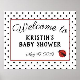 Póster Poster de señalización de bienvenida de la ducha d