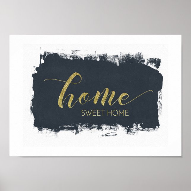 Póster Poster de señalización de hogar dulce en casa (Frente)