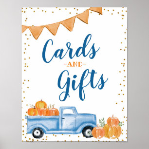Póster Poster de señalización de tarjetas y regalos para 
