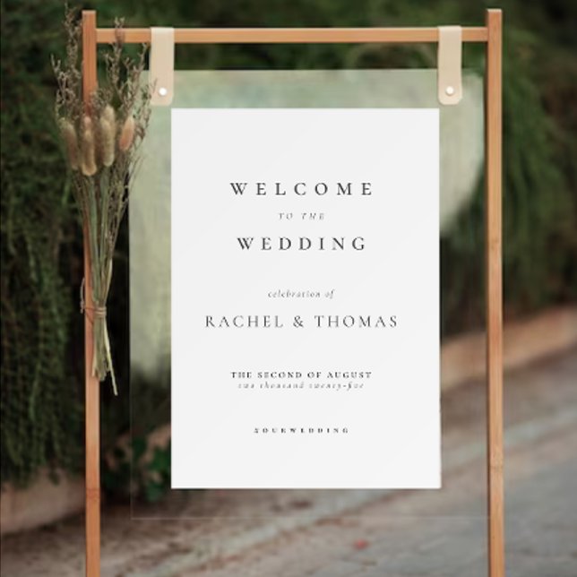 Póster Poster de señas Boda de bienvenida elegante (Subido por el creador)